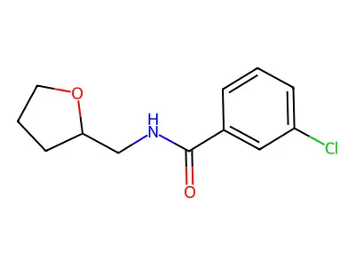 3-chloro-N-(oxolan-2-ylmethyl)benzamide structure