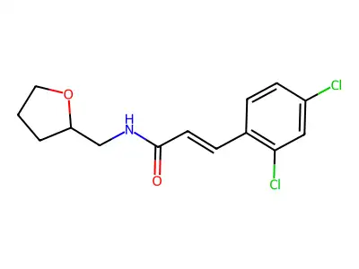 3-(2,4-dichlorophenyl)-N-(tetrahydro-2-furanylmethyl)acrylamide structure