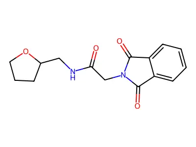 2-(1,3-dioxo-1,3-dihydro-2H-isoindol-2-yl)-N-(tetrahydrofuran-2-ylmethyl)acetamide structure