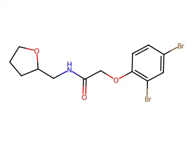 2-(2,4-dibromophenoxy)-N-(tetrahydro-2-furanylmethyl)acetamide structure