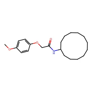 N-cyclododecyl-2-(4-methoxyphenoxy)acetamide structure