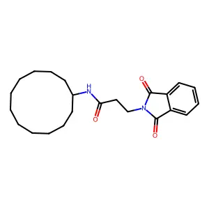 N-cyclododecyl-3-(1,3-dioxoisoindol-2-yl)propanamide structure