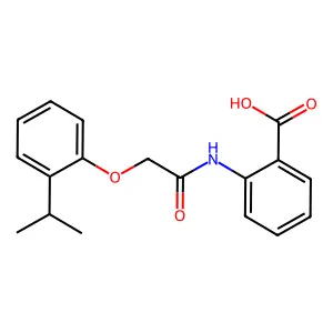 2-(((2-Isopropylphenoxy)acetyl)amino)benzoic acid structure
