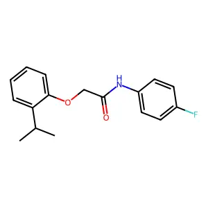 N-(4-fluorophenyl)-2-[2-(propan-2-yl)phenoxy]acetamide structure