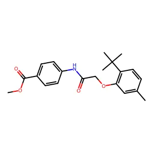 Methyl 4-{[(2-tert-butyl-5-methylphenoxy)acetyl]amino}benzoate structure