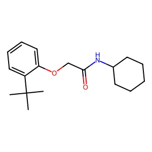 2-(2-tert-butylphenoxy)-N-cyclohexylacetamide structure