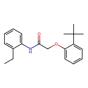 2-(2-tert-butylphenoxy)-N-(2-ethylphenyl)acetamide structure