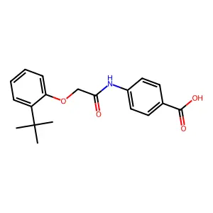 4-{2-[2-(Tert-butyl)phenoxy]acetylamino}benzoic acid structure