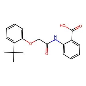 2-{[(2-Tert-butylphenoxy)acetyl]amino}benzoic acid structure