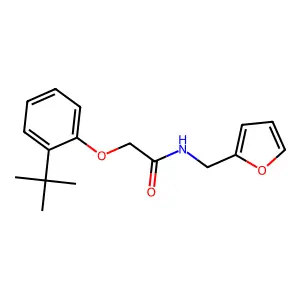2-(2-叔丁基苯氧基)-N-(2-呋喃甲基)乙酰胺 structure