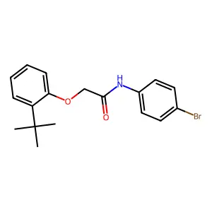 N-(4-bromophenyl)-2-(2-tert-butylphenoxy)acetamide structure