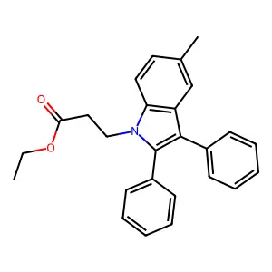 ethyl 3-(5-methyl-2,3-diphenyl-1H-indol-1-yl)propanoate structure