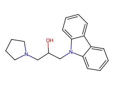 1-(9H-carbazol-9-yl)-3-(pyrrolidin-1-yl)propan-2-ol structure