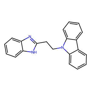 9-[2-(1H-benzimidazol-2-yl)ethyl]carbazole structure