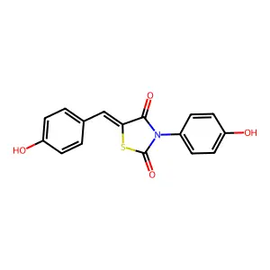5-(4-Hydroxy-benzylidene)-3-(4-hydroxy-phenyl)-thiazolidine-2,4-dione structure