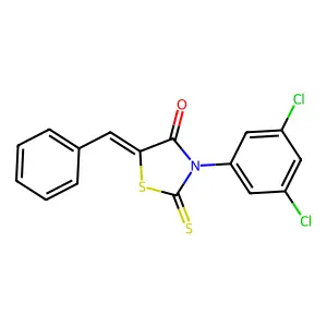 (Z)-5-benzylidene-3-(3,5-dichlorophenyl)-2-thioxothiazolidin-4-one structure