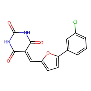 5-{[5-(3-Chlorophenyl)furan-2-YL]methylidene}-1,3-diazinane-2,4,6-trione structure