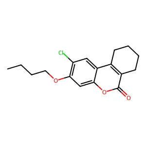 3-butoxy-2-chloro-7,8,9,10-tetrahydro-6H-benzo[c]chromen-6-one structure