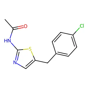 N-[5-(4-氯苄基)-1,3-噻唑-2-基]乙酰胺 structure
