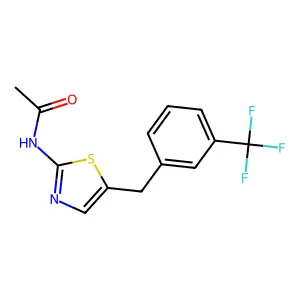 N-{5-[3-(trifluoromethyl)benzyl]-1,3-thiazol-2-yl}acetamide structure