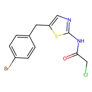 N-(5-(4-Bromobenzyl)-1,3-thiazol-2-YL)-2-chloroacetamide structure
