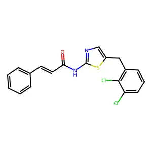 N-(5-(2,3-Dichlorobenzyl)-1,3-thiazol-2-YL)-3-phenylacrylamide structure