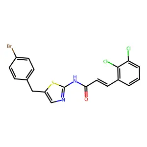 N-(5-(4-Bromobenzyl)-1,3-thiazol-2-YL)-3-(2,3-dichlorophenyl)acrylamide structure