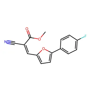 Methyl 2-cyano-3-[5-(4-fluorophenyl)furan-2-yl]prop-2-enoate structure