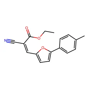 Ethyl 2-cyano-3-[5-(4-methylphenyl)furan-2-yl]prop-2-enoate structure