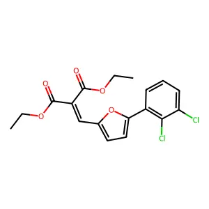 Diethyl 2-((5-(2,3-dichlorophenyl)-2-furyl)methylene)malonate structure