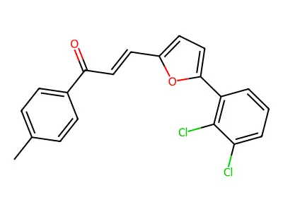 (E)-3-[5-(2,3-dichlorophenyl)furan-2-yl]-1-(4-methylphenyl)prop-2-en-1-one structure