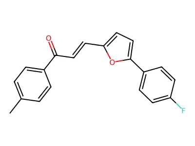 (E)-3-(5-(4-fluorophenyl)furan-2-yl)-1-(p-tolyl)prop-2-en-1-one structure