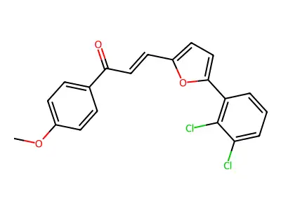 3-(5-(2,3-Dichlorophenyl)-2-furyl)-1-(4-methoxyphenyl)-2-propen-1-one structure