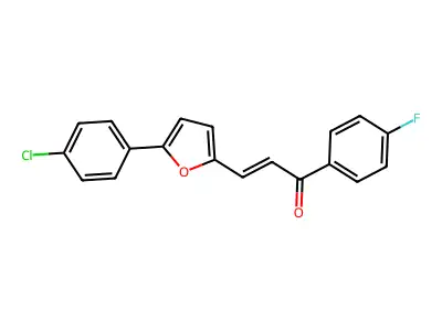3-[5-(4-Chlorophenyl)furan-2-yl]-1-(4-fluorophenyl)prop-2-en-1-one structure