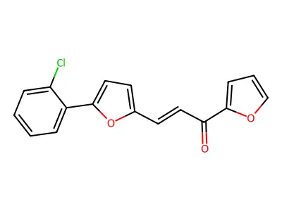 3-[5-(2-Chlorophenyl)furan-2-yl]-1-(furan-2-yl)prop-2-en-1-one structure