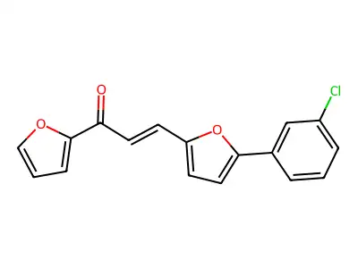 3-[5-(3-Chlorophenyl)furan-2-yl]-1-(furan-2-yl)prop-2-en-1-one structure
