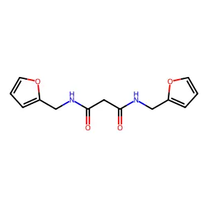 N,N'-bis(furan-2-ylmethyl)propanediamide structure