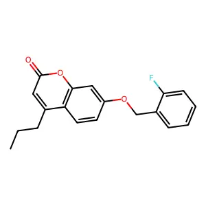 7-[(2-fluorophenyl)methoxy]-4-propyl-2H-chromen-2-one structure