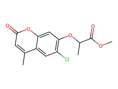 methyl 2-[(6-chloro-4-methyl-2-oxo-2H-chromen-7-yl)oxy]propanoate structure