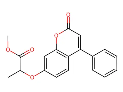 methyl 2-[(2-oxo-4-phenyl-2H-chromen-7-yl)oxy]propanoate structure