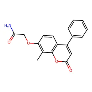 2-(8-Methyl-2-oxo-4-phenylchromen-7-yl)oxyacetamide structure