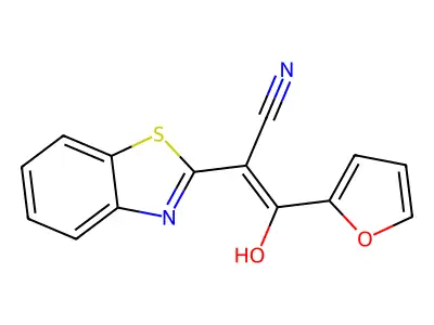 2-(1,3-benzothiazol-2(3H)-ylidene)-3-(2-furyl)-3-oxopropanenitrile structure