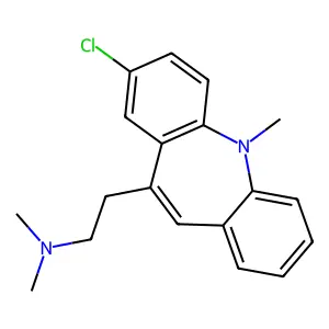 5H-Dibenz(b,f)azepine, 8-chloro-10-(2-(dimethylamino)ethyl)-5-methyl- structure