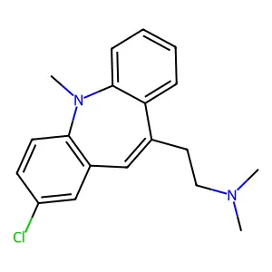 5H-Dibenz(b,f)azepine, 2-chloro-10-(2-(dimethylamino)ethyl)-5-methyl- structure
