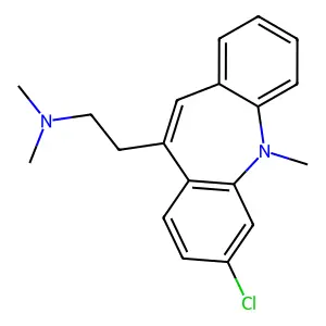 5H-Dibenz(b,f)azepine, 7-chloro-10-(2-(dimethylamino)ethyl)-5-methyl- structure