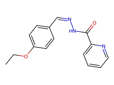 N'-[(E)-(4-ethoxyphenyl)methylidene]pyridine-2-carbohydrazide structure