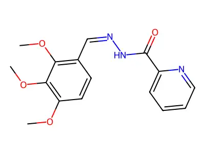 N'-[(E)-(2,3,4-trimethoxyphenyl)methylidene]pyridine-2-carbohydrazide structure