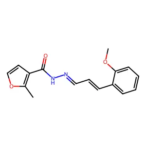 (E)-N'-((E)-3-(2-methoxyphenyl)allylidene)-2-methylfuran-3-carbohydrazide structure