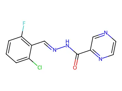 C12H8ClFN4O structure