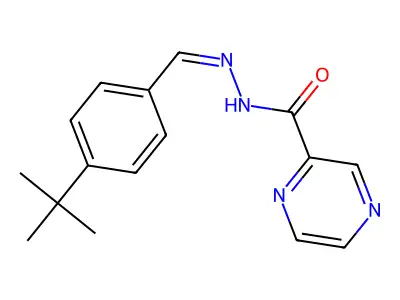 N'-[(E)-(4-tert-butylphenyl)methylidene]-2-pyrazinecarbohydrazide structure